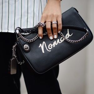 COACH 'Nomad' Black Leather Crossbody Bag